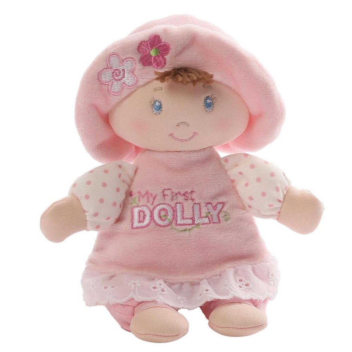 Gund Мягкая игрушка My First Dolly Small Brunette Rattle 18 см