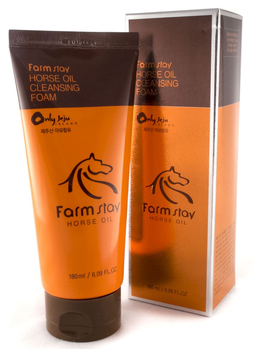 FarmStay Очищающая пенка с лошадиным маслом, 180 мл