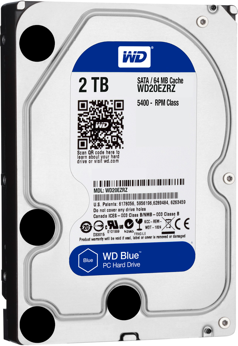 WD Blue 2TB внутренний жесткий диск (WD20EZRZ)WD20EZRZ WD Blue 2TB внутренний жесткий диск (WD20EZRZ)WD20EZRZУвеличьте емкость ПК с помощью накопителей WD Blue, разработанных специально для настольных и моноблочных ПК. Линейка накопителей WD Blue позволяет увеличить объем хранения данных до 6 ТБ. Накопители WD поставляются с бесплатным доступом к программе WD Acronis True Image. Функции резервного копирования и восстановления позволяют легко сохранять и извлекать личные данные без переустановки системы.Каждый накопитель WD Blue проектируется, тестируется и производится на совесть. Кроме того, на все накопители этой линейки предоставляется двухгодичная гарантия.Технология бесконтактного считывания NoTouch обеспечивает безопасное расположение записывающей головки относительно поверхности накопителя для защиты данных. Данная модель также оснащена функцией IntelliSeek. Она вычисляет оптимальное время поиска, что помогает уменьшить уровень энергопотребления, шума и вибрации.