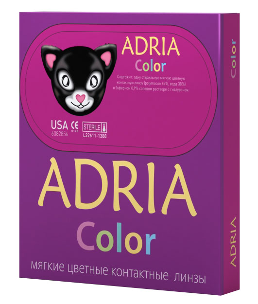 Adria Контактные линзы Сolor 1 tone / 2 шт / -4.00 / 8.6 / 14 / Blue