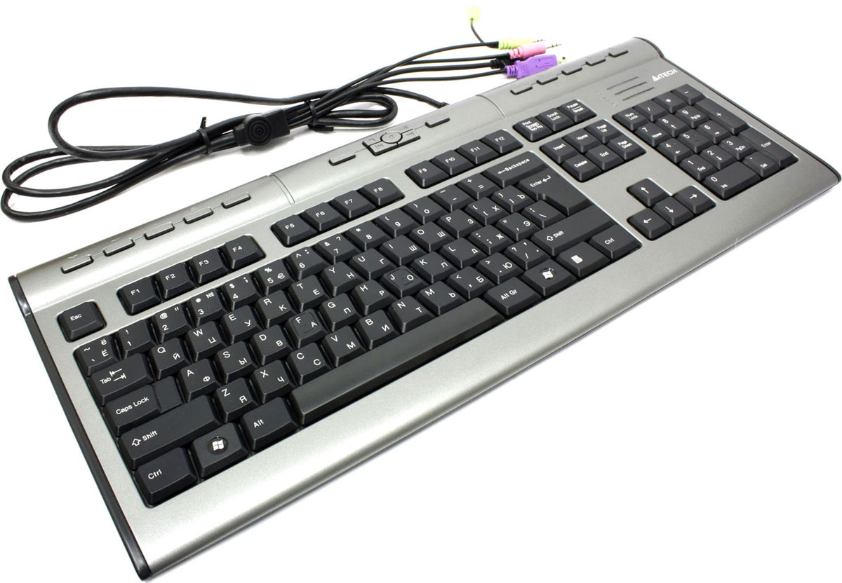 Клавиатура A4Tech KLS-7MUU, Silver Black