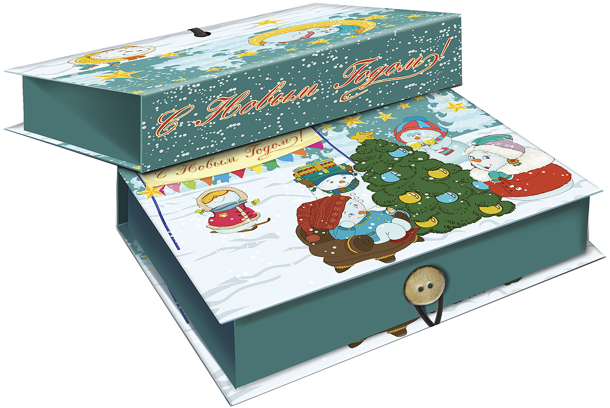 Коробка подарочная Magic Time Снеговики с елочкой, 20 х 14 х 6. 3925239252 Коробка подарочная Magic Time Снеговики с елочкой, 20 х 14 х 6. 3925239252Подарочная коробка Magic Time Снеговики с елочкой, выполненная из мелованного, ламинированного картона, закрывается на пуговицу. Крышка оформлена декоративным рисунком.Подарочная коробка - это наилучшее решение, если вы хотите порадовать ваших близких и создать праздничное настроение, ведь подарок, преподнесенный в оригинальной упаковке, всегда будет самым эффектным и запоминающимся. Окружите близких людей вниманием и заботой, вручив презент в нарядном, праздничном оформлении.Плотность картона: 1100 г/м2.