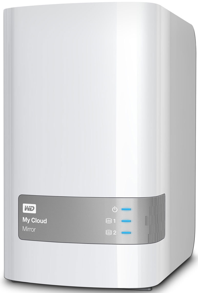 WD My Cloud Mirror 4TB сетевое хранилище (WDBWVZ0040JWT-EESN)WDBWVZ0040JWT-EESN WD My Cloud Mirror 4TB сетевое хранилище (WDBWVZ0040JWT-EESN)WDBWVZ0040JWT-EESNВ отличие от общедоступного облака, персональное облачное хранилище My Cloud Mirror позволяет хранить все данные в безопасной домашней сети, а не в неизвестном месте. К тому же вы получаете столько места для хранения данных, сколько потребуется — и никакой абонентской платы.Персональное облачное хранилище My Cloud Mirror использует два жестких диска и работает в режиме зеркальной записи данных (RAID 1). Это значит, что ваши бесценные данные хранятся на одном из дисков и автоматически копируются на второй. Если даже (маловероятно, но вдруг) один из дисков выйдет из строя, у вас все равно не будет повода для беспокойства, ведь на втором диске все ваши данные останутся в целости и сохранности.Систематизируйте все семейные фотографии, видеозаписи и музыку с сохранением резервных копий в одном надежном хранилище и получите доступ к этим файлам с любого вашего устройства.Благодаря доступу через Интернет и с мобильных устройств My Cloud дает возможность без труда просматривать и делиться любимыми фотографиями и видео — с компьютера, планшета или смартфона, когда угодно и откуда угодно.WD My Cloud Mirror позволяет использовать удобные инструменты для резервного копирования, чтобы защищать важные данные на всех домашних ПК и Mac. Программное обеспечение для резервного копирования WD SmartWare Pro для ПК поможет настроить выполнение функций в определенное время. Кроме того, накопитель My Cloud Mirror совместим с Apple Time Machine, так что данные пользователей компьютеров Mac всегда будут в целости и сохранности.Самые дорогие сердцу фотографии и видеозаписи обычно снимают на камеры смартфонов или планшетов. Мобильное приложение My Cloud поможет сохранить эти бесценные моменты: резервная копия файла сразу автоматически создается в вашем персональном облачном хранилище.WD Sync автоматически синхронизирует важные данные на всех ваших компьютерах и устройстве My Cloud Mirror, поэтому вы получаете доступ к актуальным версиям необходимых файлов в любой момент и с любого вашего устройства.