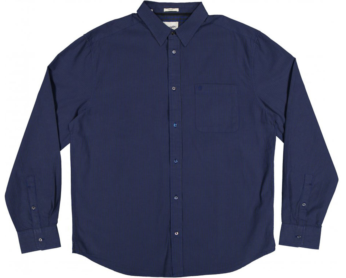 Рубашка мужская Wrangler, цвет: синий, коричневый. W59309B16. Размер L (50)W59309B16 Рубашка мужская Wrangler, цвет: синий, коричневый. W59309B16. Размер L (50)W59309B16Стильная мужская рубашка Wrangler, выполненная из 100% хлопка, подчеркнет ваш уникальный стиль и поможет создать оригинальный образ.Рубашка с длинными рукавами и отложным воротником застегивается на пуговицы спереди. Рукава рубашки дополнены манжетами, которые также застегиваются на пуговицы. Модель выполнена стильным принтом в мелкую клетку. На груди рубашка дополнена накладным карманом с вышитым логотипом бренда.