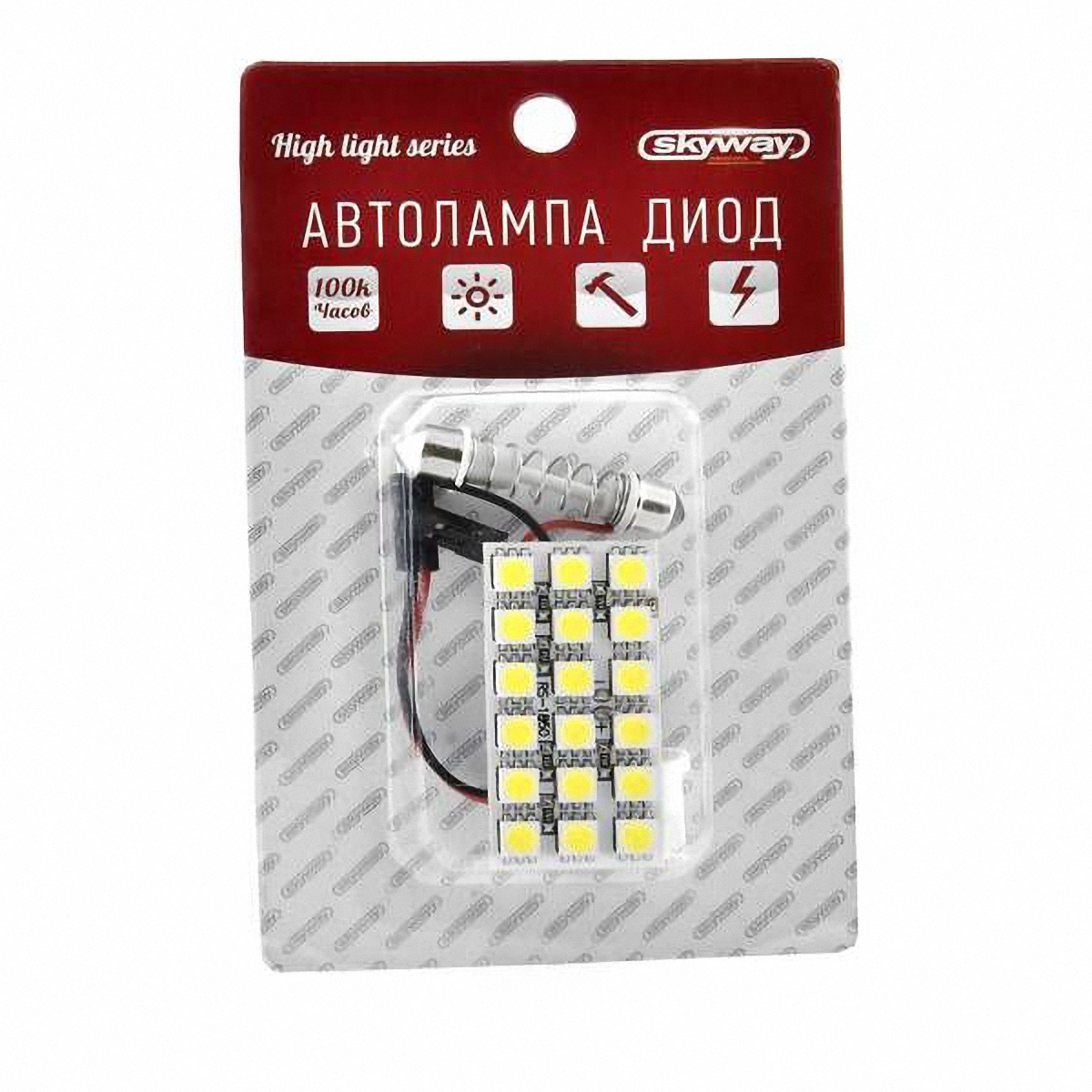 Панель светодиодная Skyway12V 18 SMD диодов, цвет: белый, в блистере. S03301003S03301003 Панель светодиодная Skyway12V 18 SMD диодов, цвет: белый, в блистере. S03301003S03301003Светодиодные панели Skyway имеют значительно больший срок службы, потребляют намного меньше электроэнергии и выдают свет значительно мягче и ровнее, чем те же люминесцентные лампы, не говоря уже о лампах накаливания. Они очень удобны, легко вставляются и достаточно практичны.