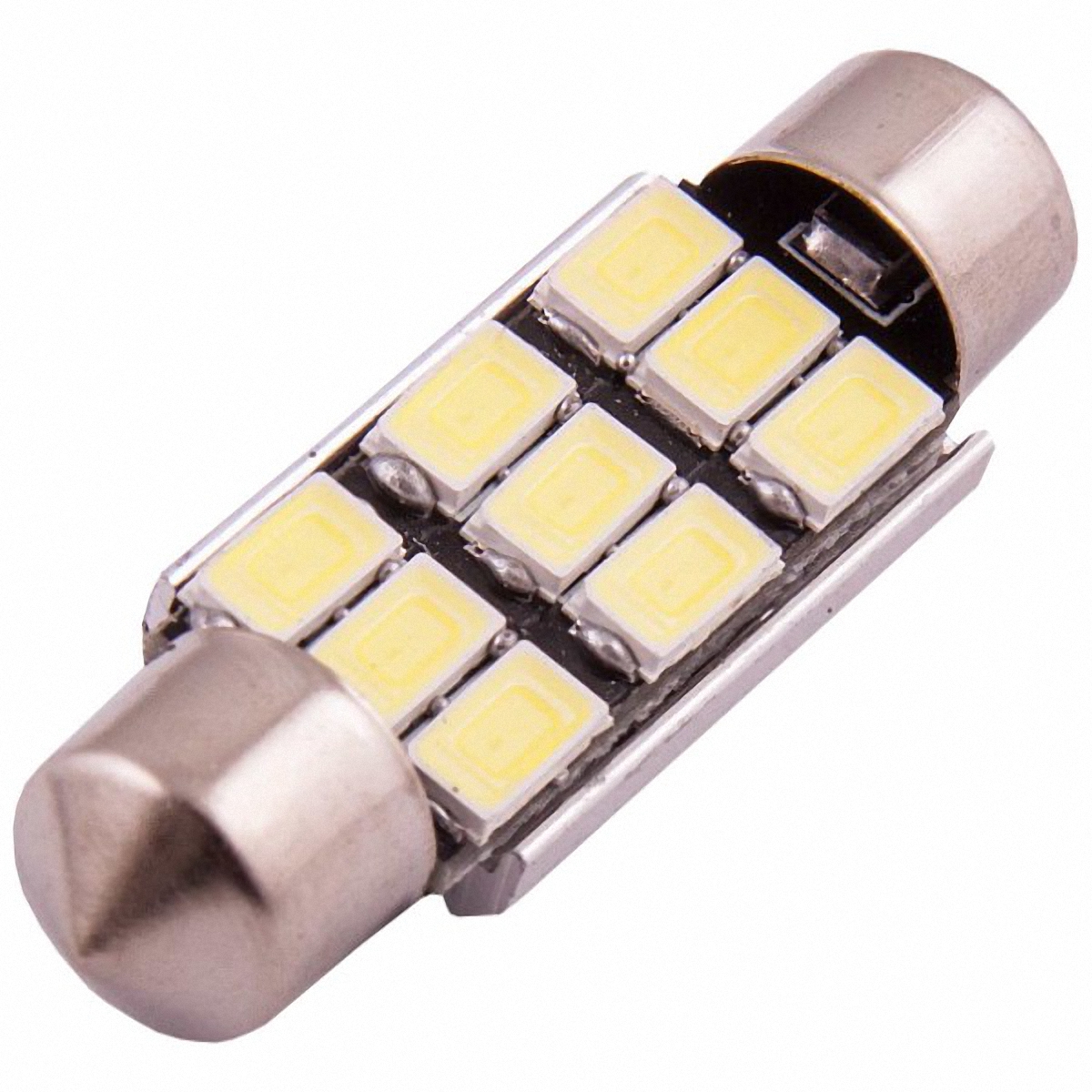 Skyway Автолампа диод T11 (C5W). SJ-9SMD-5630-CANBUS-39MMSJ-9SMD-5630-CANBUS-39MM Skyway Автолампа диод T11 (C5W). SJ-9SMD-5630-CANBUS-39MMSJ-9SMD-5630-CANBUS-39MM9 SMD с цоколем 1-конт Белая