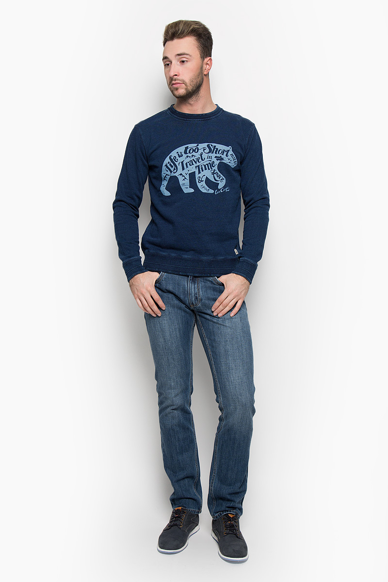 Толстовка мужская Lee Cooper, цвет: темно-синий. LCHMJ096. Размер L (50)LCHMJ096/DKDENIM Толстовка мужская Lee Cooper, цвет: темно-синий. LCHMJ096. Размер L (50)LCHMJ096/DKDENIMУтепленная мужская толстовка Lee Cooper, изготовленная из натурального хлопка, необычайно мягкая и приятная на ощупь, не сковывает движения. Модель с круглым вырезом горловины и длинными рукавами. Вырез горловины, низ рукавов и низ модели дополнены трикотажными резинками. Толстовка оформлена изображением оригинального медведя и принтовыми надписями. Эта модная и в то же время комфортная толстовка отличный вариант как для активного отдыха, так и для занятий спортом!