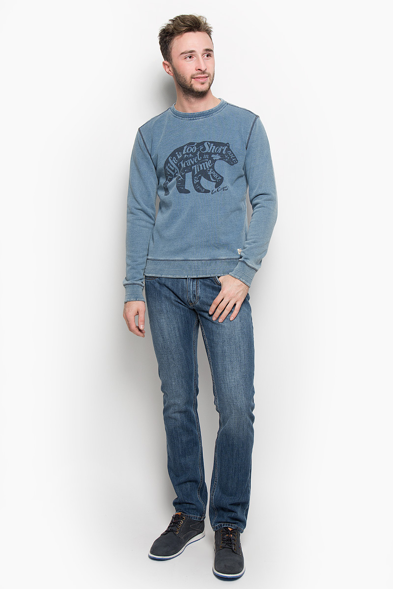 Толстовка мужская Lee Cooper, цвет: серо-синий. LCHMJ096. Размер XL (52)LCHMJ096/LTDENIM Толстовка мужская Lee Cooper, цвет: серо-синий. LCHMJ096. Размер XL (52)LCHMJ096/LTDENIMУтепленная мужская толстовка Lee Cooper, изготовленная из натурального хлопка, необычайно мягкая и приятная на ощупь, не сковывает движения. Модель с круглым вырезом горловины и длинными рукавами. Вырез горловины, низ рукавов и низ модели дополнены трикотажными резинками. Толстовка оформлена изображением оригинального медведя и принтовыми надписями. Эта модная и в то же время комфортная толстовка отличный вариант как для активного отдыха, так и для занятий спортом!