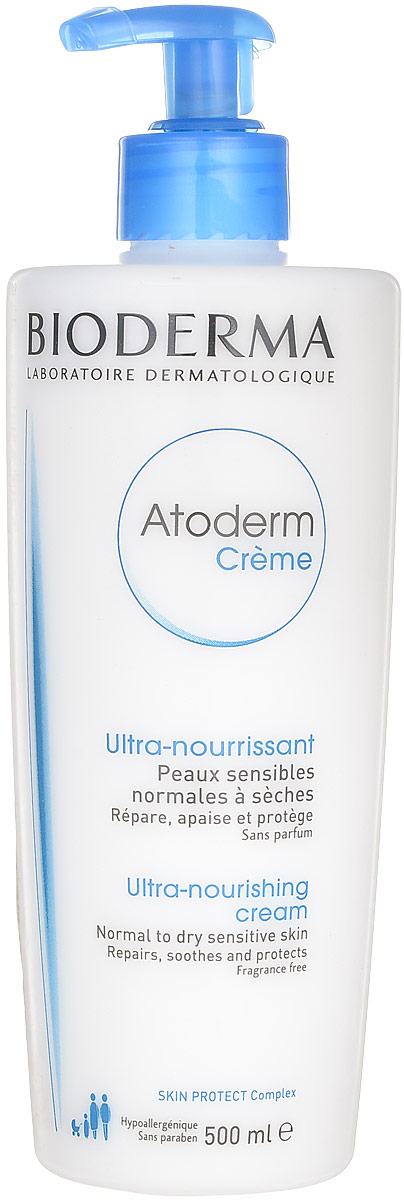 Bioderma крем Atoderm для тела с помпой 500млB280651 Bioderma крем Atoderm для тела с помпой 500млB280651Смягчающий, увлажняющий крем для сухой неатопичной кожи. Компенсирует сухость кожи. Устраняет жжение и чувство стянутости. Смягчает кожу, возвращает комфорт. Снижает риск раздражения. Великолепная переносимость. Высокие косметические качества.Интенсивно смягчает и увлажняет кожу