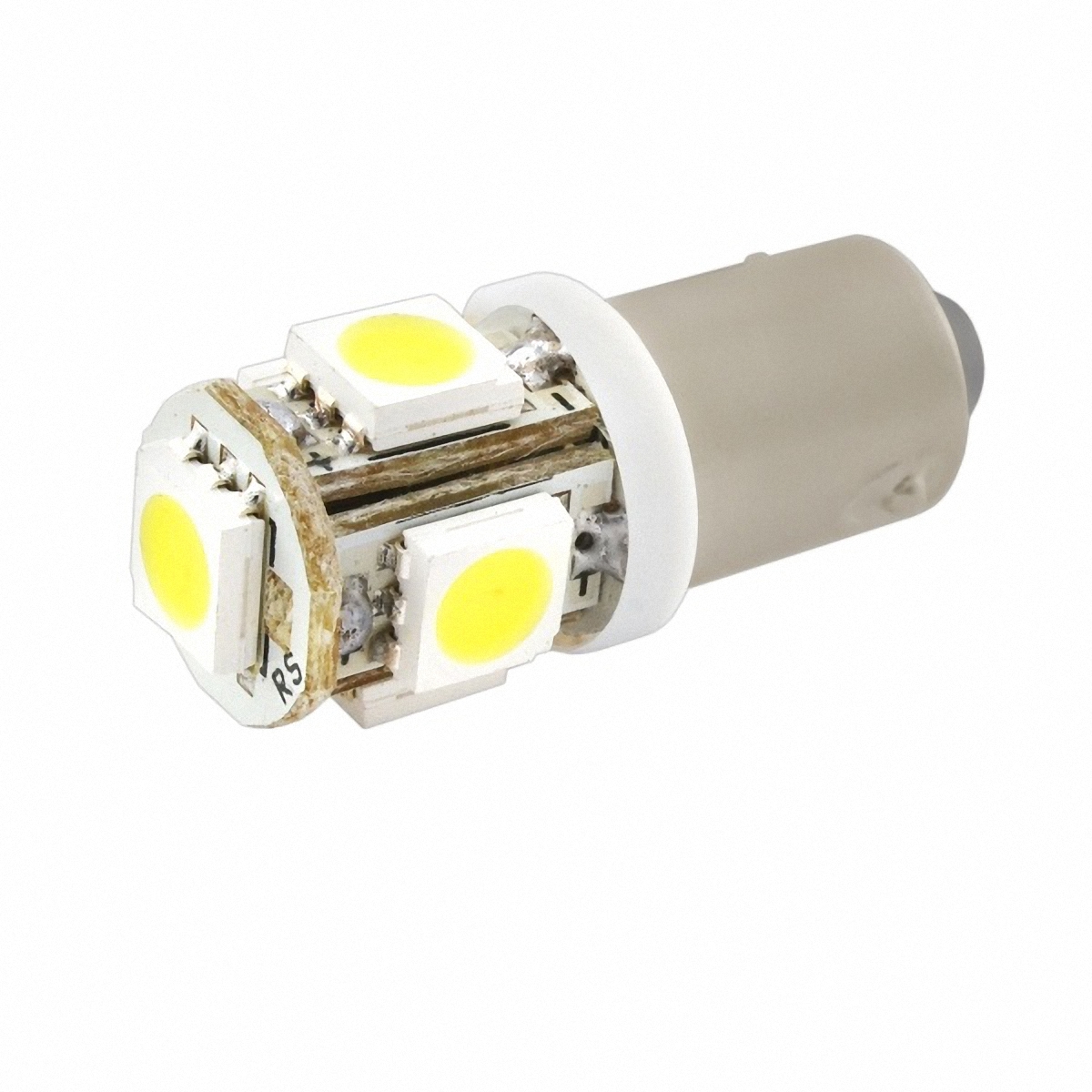 Skyway Автолампа диод T8.5(T4). SBA9S-5SMD-5050/T10-BA9S-5(5050)SBA9S-5SMD-5050/T10-BA9S-5(5050) Skyway Автолампа диод T8.5(T4). SBA9S-5SMD-5050/T10-BA9S-5(5050)SBA9S-5SMD-5050/T10-BA9S-5(5050)5 SMD диодов с цоколем BA9S 1-контактная Белая
