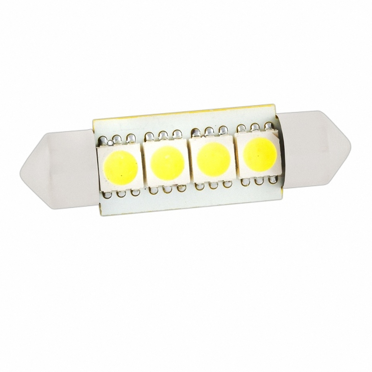 Skyway Автолампа диод T11 (C5W). SJ-4SMD-5050-39MM/SJ-0450A10503 Skyway Автолампа диод T11 (C5W). SJ-4SMD-5050-39MM/SJ-0450A105034 SMD диода c цоколем 39мм 1-контактная Белая
