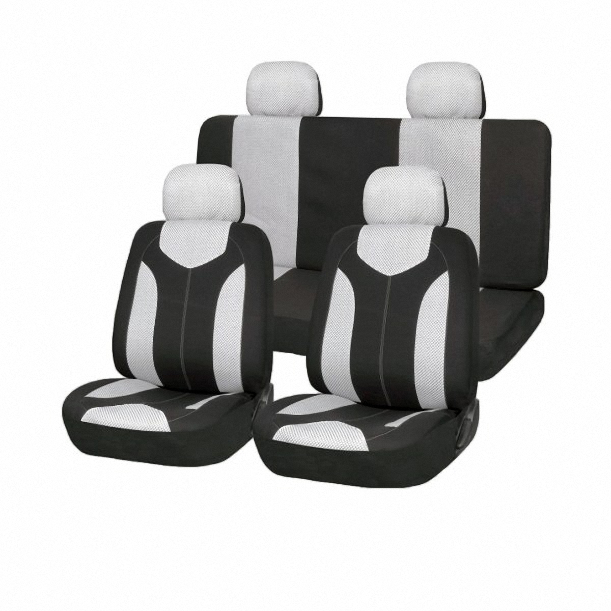 Чехлы автомобильные Skyway. SW-121007 BK/WT S/S01301012SW-121007 BK/WT S/S01301012 Чехлы автомобильные Skyway. SW-121007 BK/WT S/S01301012SW-121007 BK/WT S/S01301012Вам не хватает уюта и комфорта в салоне? Самый лучший способ изменить это – «одеть» ваши сидения в чехлы SKYWAY. Изготовленные из прочного материала они защитят ваш салон от износа и повреждений. Более плотный поролон позволяет чехлам полностью прилегать к сидению автомобиля и меньше растягиваться в процессе использования. Ткань чехлов на сиденья SKYWAY не вытягивается, не истирается, великолепно сохраняет форму, устойчива к световому и тепловому воздействию, а ровные, крепкие швы не разойдутся даже при сильном натяжении.
