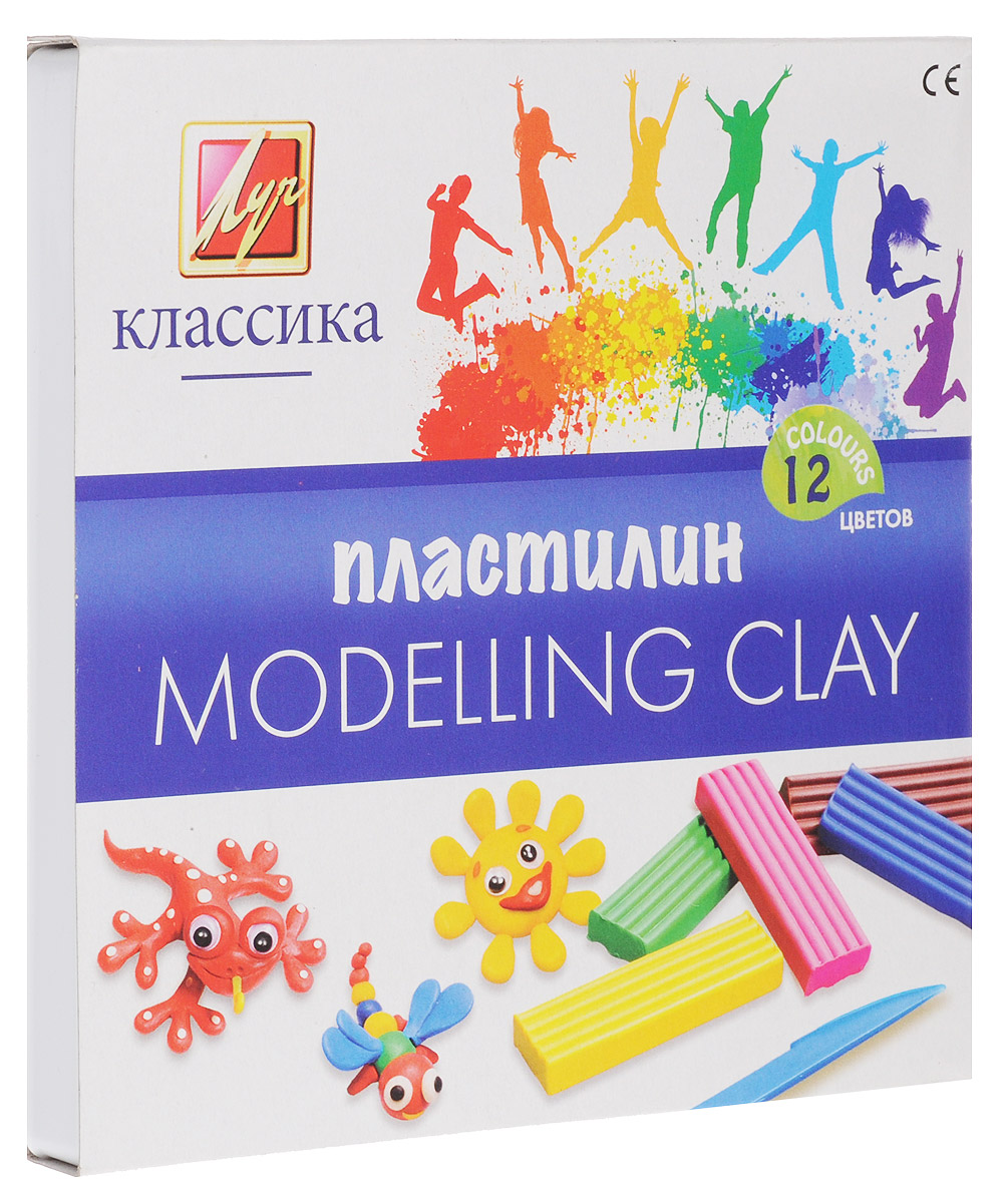 Луч Пластилин Классика 12 цветов7C 331-08 Луч Пластилин Классика 12 цветов7C 331-08Пластилин Луч Классика, предназначенный для лепки и моделирования, поможет малышу развить творческие способности, воображение и мелкую моторику рук.Пластилин обладает отличными пластичными свойствами, хорошо размягчается и не липнет к рукам. В набор входят пластиковый стек для нарезания пластилина и пластилин двенадцати цветов.Лепка из пластилина - необычайно занимательный процесс не только для детей, но и для взрослых. 12 брусков пластилина, стек