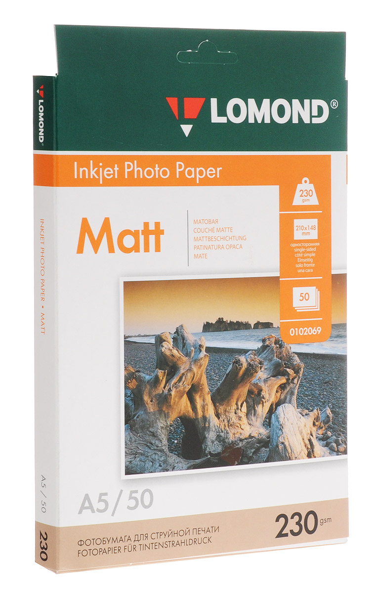 Lomond 230/A5/50л бумага матовая односторонняя