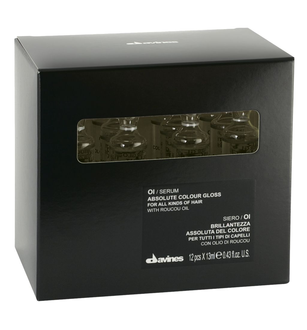 Davines Сыворотка для абсолютного блеска окрашенных волос Essential Haircare Ol Serum, 12х13 мл73277 Davines Сыворотка для абсолютного блеска окрашенных волос Essential Haircare Ol Serum, 12х13 мл73277Косметическое средство, подходящее для любого типа волос. Смягчает, глубоко увлажняет. Локоны выглядят наполненными силами и здоровьем. Лосьон аннато наполняет волосы силой и упругостью. Сохраняет и подчеркивает цвет окрашенных волос. Упрощает процесс расчесывания. Рекомендуется использовать сыворотку после каждого окрашивания.