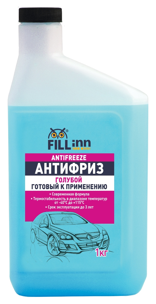 Антифриз Fill Inn, готовый, цвет: голубой, 1000 млFL033 Антифриз Fill Inn, готовый, цвет: голубой, 1000 млFL033Охлаждающая низкозамерзающая жидкость нового поколения, произведена на основе высокоочищенного моноэтиленгликоля и современного пакета присадок, в состав которого входят органические ингибиторы (замедлители коррозии) последнего поколения, стабилизирующие и противопенные присадки. Обладает термостабильностью в диапазоне от -400С до +1150С. Смешивается со всеми охлаждающими жидкостями на основе моноэтиленгликоля (кроме антифриза, изготовленного по карбоксилатной технологии).Соответствует международным стандартам ASTM D 3306, British Standart 6580, JISK 2234, CUNA NC 956-16, AFNOR R-15-601, O NORM V 5123, UNE 25-361, NATO S-759, VW, BMW, Mercedes Benz, Volvo, Ford, GM, FIAT.Антифриз безопасен для стальных, чугунных, алюминиевых, медных, пластмассовых, резиновых деталей и лакокрасочных покрытий.