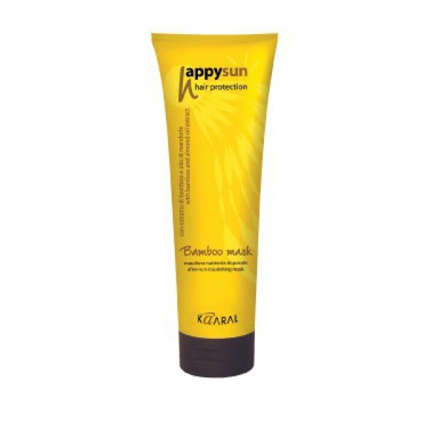 Kaaral Крем-маска для волос Happy Sun Bamboo Mask, 250 мл1036 Kaaral Крем-маска для волос Happy Sun Bamboo Mask, 250 мл1036Восстанавливает, ухаживает и запаивает разрыхленный чешуйчатый слой и поддерживает в идеальном состоянии внутреннюю структуру волоса в весенне-летний период.
