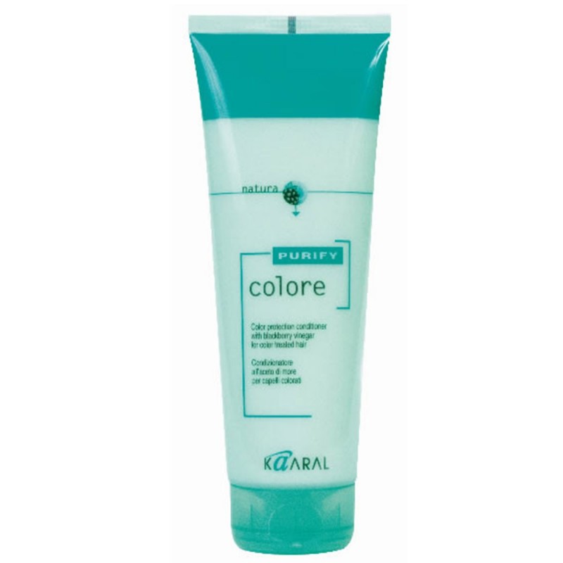 Kaaral Кондиционер для окрашенных волос Purify Colore Conditioner, 250 мл1215 Kaaral Кондиционер для окрашенных волос Purify Colore Conditioner, 250 мл1215SPA – кондиционер для окрашенных волос на основе экстракта листьев и плодов ежевики идеально ухаживает за кутикулой волоса, предупреждая вымывание цветовых пигментов внутри волос. Делает волосы гибкими и эластичными. Максимально усиливает блеск и сияние окрашенных волос. Облегчает расчесывание и обеспечивает защиту волос от неблагоприятного воздействия окружающей среды. Обладает благоприятным ароматерапевтическим действием.