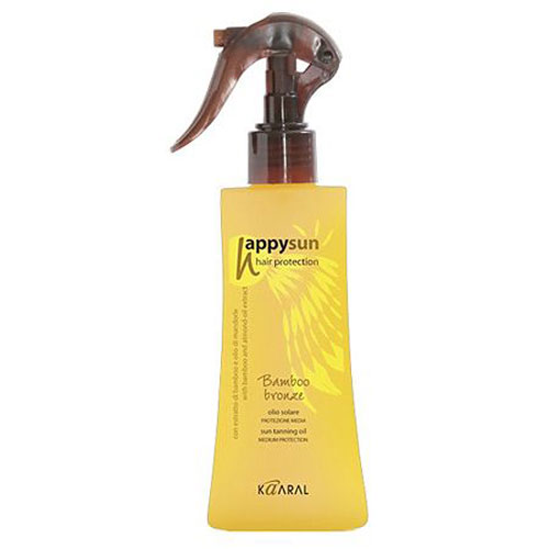 Kaaral Солнцезащитный спрей-масло Sun Tanning Oil Happy Sun Bamboo bronze, 150 млkaaral1033 Kaaral Солнцезащитный спрей-масло Sun Tanning Oil Happy Sun Bamboo bronze, 150 млkaaral1033Sun Tanning Oil способствует прекрасному бронзовому загару. Эффективно защищает кожу от пересушивания и фотоувядания. SPF 15