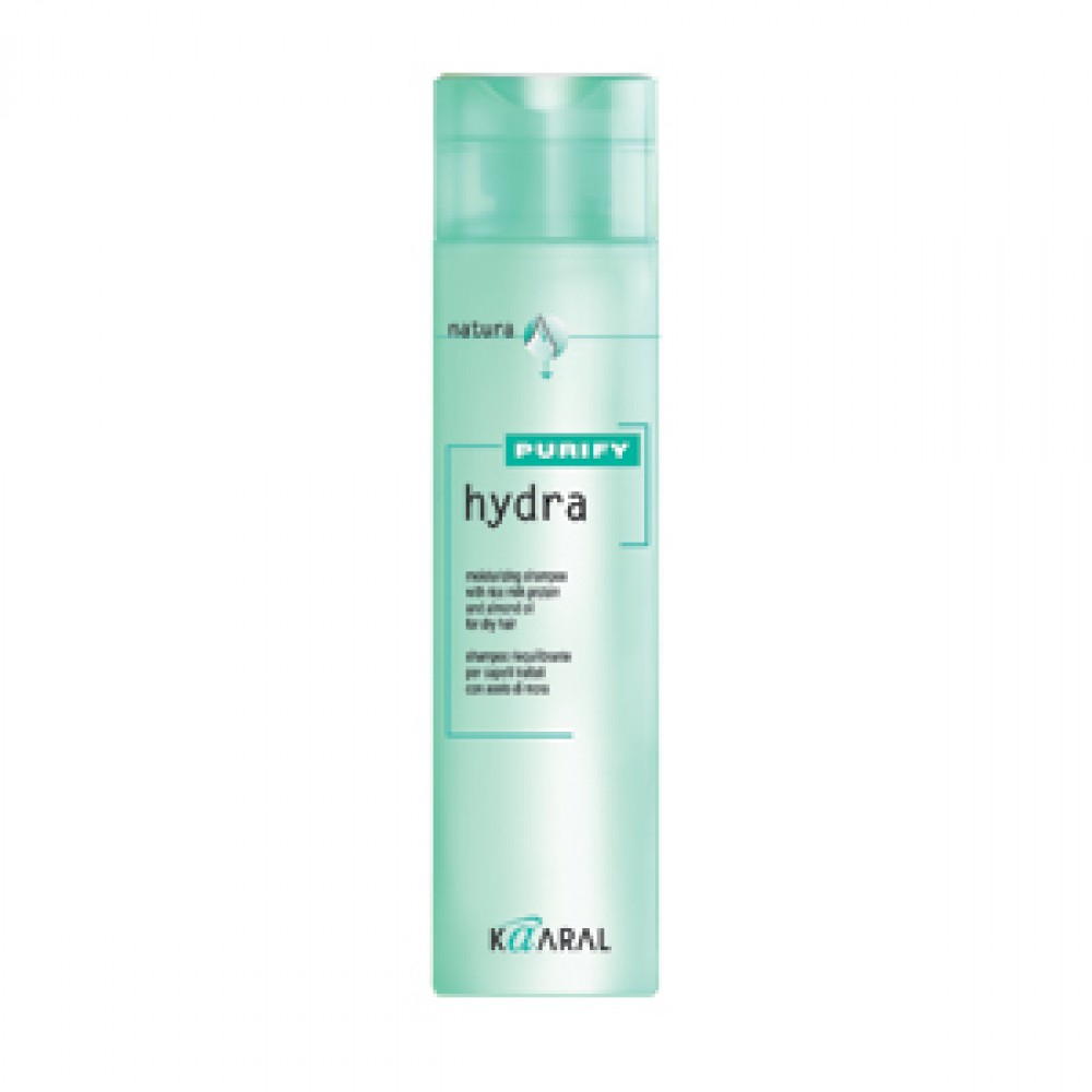Kaaral Увлажняющий шампунь для сухих волос Purify Hydra Shampoo, 250 млkaaral1201 Kaaral Увлажняющий шампунь для сухих волос Purify Hydra Shampoo, 250 млkaaral1201Шампунь бережно очищает и интенсивно увлажняет сухие волосы, сохраняет природный гидролипидный баланс. Создан на основе экстрактов ромашки, масла семян сладкого миндаля и протеинов риса. Обладает успокаивающим и антисептическим действием. Питает волосы по всей длине, придавая мягкость и великолепный блеск.