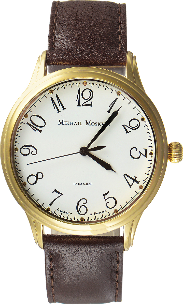 Часы наручные мужские Mikhail Moskvin, цвет: золотой, коричневый. 1113A2L6