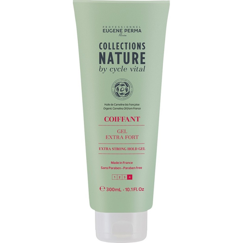 Eugene Perma Cycle Vital Nature Gel Extra Fort - Гель для экстрасильной фиксации волос 300 мл21033023 Eugene Perma Cycle Vital Nature Gel Extra Fort - Гель для экстрасильной фиксации волос 300 мл21033023Обеспечивает максимальную длительную фиксацию. Идеально подходит для создания экстремальных образов. Фактор фиксации: 4 из 4