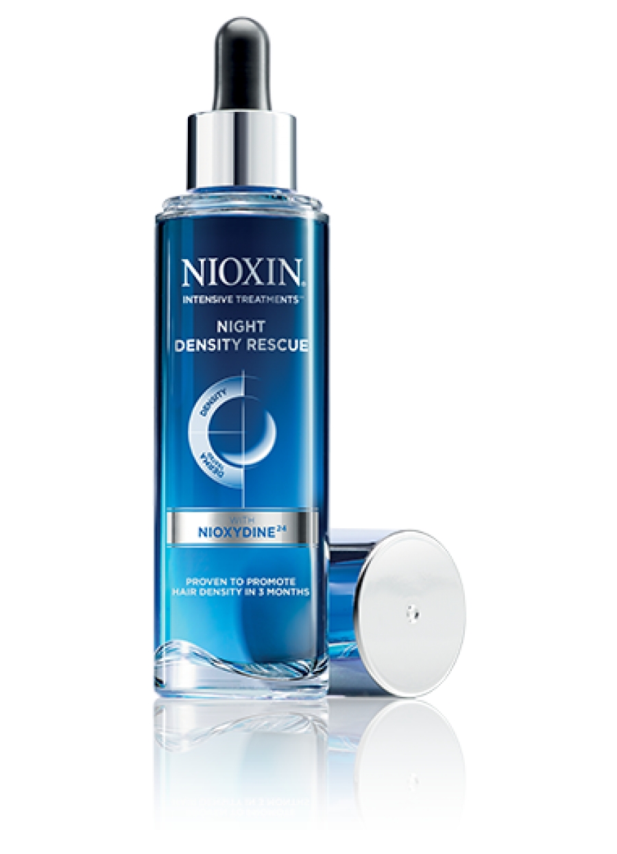 Nioxin Intensive Therapy Night Density Rescue - Ночная сыворотка для увеличения густоты волос 70 мл81550914 Nioxin Intensive Therapy Night Density Rescue - Ночная сыворотка для увеличения густоты волос 70 мл81550914Ночная сыворотка рекомендована как завершающий этап режимного ухода за волосами. Днем используется 3-х ступенчатая система ухода NIOXIN, ночью – ночная сыворотка для увеличения густоты волос. Cыворотка работает ночью, когда организм естественным образом создает идеальные условия для активного восстановления клеток и регенерации. NIOXYDINE 24 - мощная смесь антиоксидантов, нейтрализует свободные радикалы на поверхности кожи головы, помогая формированию здоровой среды, препятствует выпадению волос, связанному с процессами окисления на коже головы.