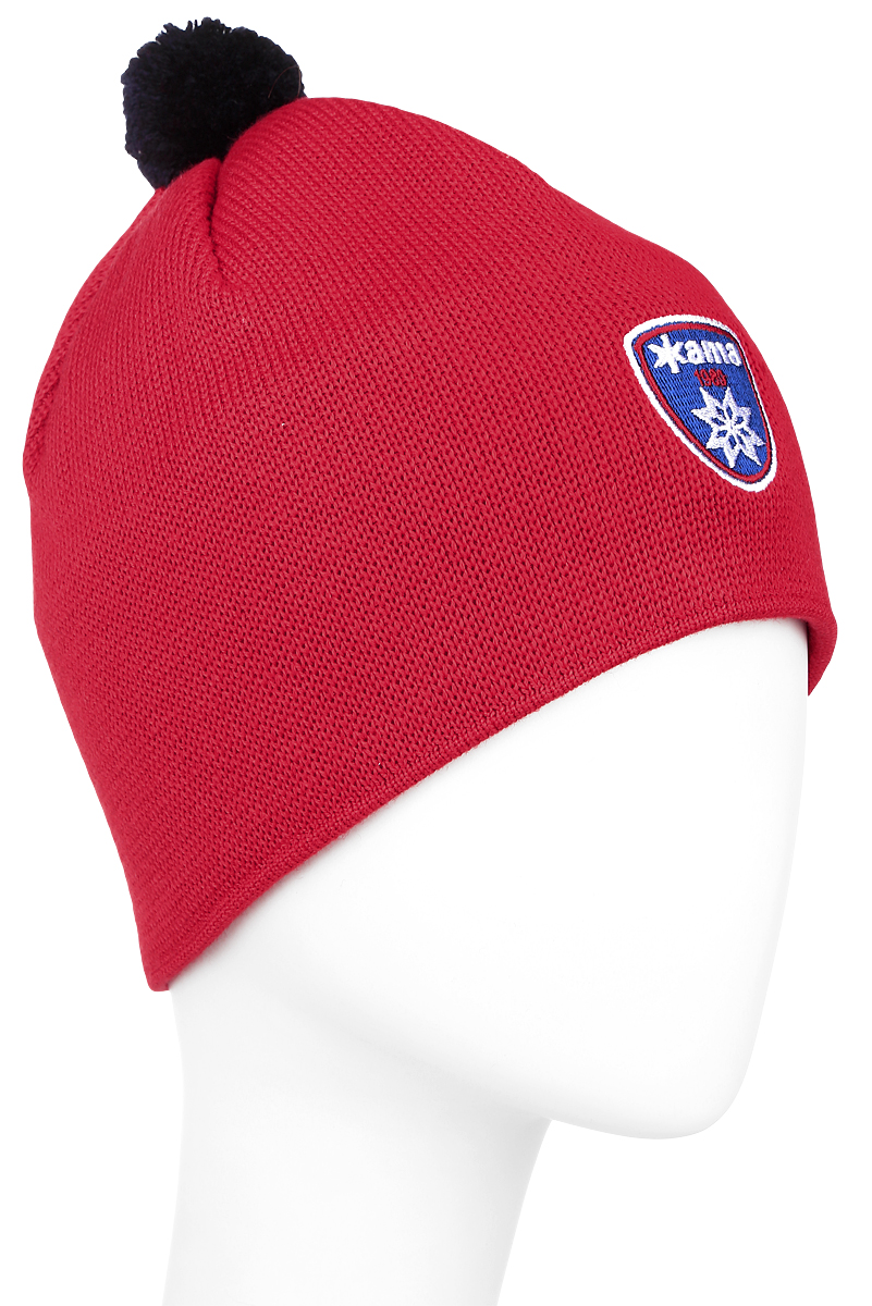 Шапка Kama Alpine Beanies, цвет: красный. A95_104. Размер универсальныйA95_104 Шапка Kama Alpine Beanies, цвет: красный. A95_104. Размер универсальныйA95_104Стильная шапка Kama Alpine Beanies дополнит ваш наряд и не позволит вам замерзнуть в холодное время года. Шапка выполнена из шерсти и акрила, что позволяет ей великолепно сохранять тепло и обеспечивает высокую эластичность и удобство посадки. Оформлена модель нашивкой с названием бренда и маленьким помпоном на макушке. Такая шапка составит идеальный комплект с модной верхней одеждой