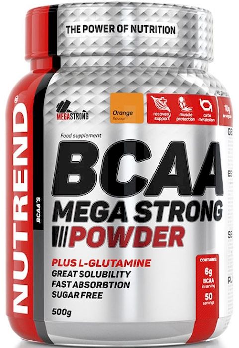 Аминокислотный комплекс Nutrend BCAA Mega Strong Powder, 500 г, orange