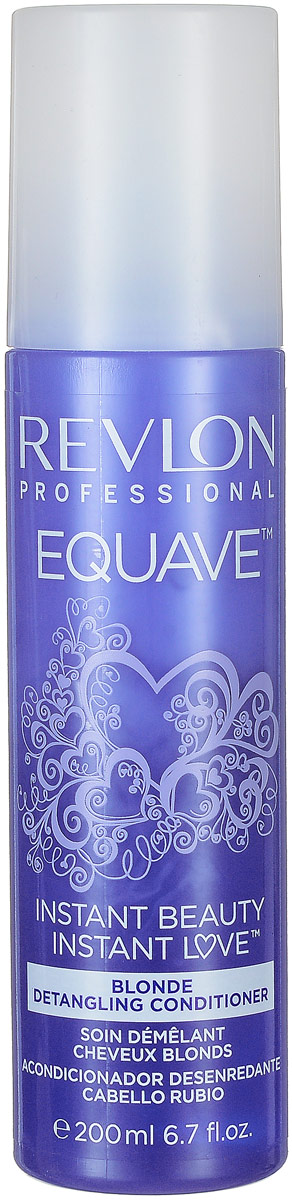 Revlon Professional Несмываемый кондиционер для блондированных, обесцвеченных, мелированных и седых волос Equave Instant Beauty Blonde Detangling 200 мл7221900000 Revlon Professional Несмываемый кондиционер для блондированных, обесцвеченных, мелированных и седых волос Equave Instant Beauty Blonde Detangling 200 мл7221900000Каждая обладательница светлых волос знает, как трудно сохранить их солнечный блеск, ведь уход за светлыми волосами гораздо более хлопотный. Но результат того стоит! Сияющие, золотистые локоны обязательно привлекут внимание окружающих! Помочь вам могут профессиональные косметические средства, разработанные специально для заботы о светлых прядях. Так, несмываемый кондиционер для блондированных волос с кератином Revlon Professional Equave 2 Phase Blonde Detangling Conditioner поможет вернуть вашим волосам былой блеск.Новая формула средства, обогащенная кератином, восстанавливает и увлажняет волосы, делая их более блестящими и шелковистыми. А благодаря содержанию высокого процента синих пигментов, которые помогают оживлять и усиливать цвет светлых локонов, процесс изменения оттенка будет предотвращен. Вместе с несмываемым кондиционером Revlon Professional Equave 2 Phase Blonde Detangling Conditioner вы сможете вернуть своим волосам блеск и покорять окружающих своей красотой и уверенностью.