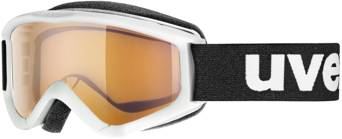 Маска горнолыжная детская Uvex Speedy Pro, цвет: белый3819-1112 Маска горнолыжная детская Uvex Speedy Pro, цвет: белый3819-1112Детская горнолыжная маска Uvex Speedy Pro с одинарными линзами цилиндрической формы подойдет для катания в туманную или облачную погоду, а также при искусственном освещении. Модель разработана специально для детей и подростков. Поликарбонатная линза усиливает контрастность и не запотевает благодаря покрытию Supravision. В модели также предусмотрены удобный уплотнитель и вентиляция.Технология 100% UVA- UVB- UVC-PROTECTION гарантирует защиту от УФ-лучей. Маска совместима со шлемом.