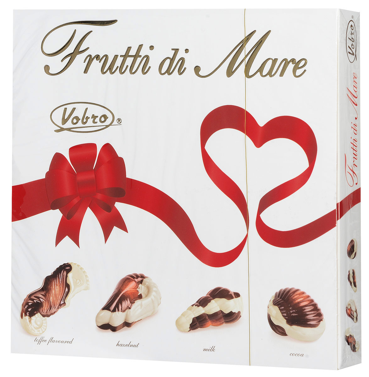Vobro Frutti di Mare набор шоколадных конфет в виде морских ракушек, 250 г9351 Vobro Frutti di Mare набор шоколадных конфет в виде морских ракушек, 250 г9351Vobro Frutti di Mare - шоколадные конфеты из белого и молочного шоколада с кремовой начинкой с ореховым, молочным вкусом, а также вкусами какао и тоффи станут прекрасным дополнением к любому чаепитию и отличным подарком для друзей и близких.