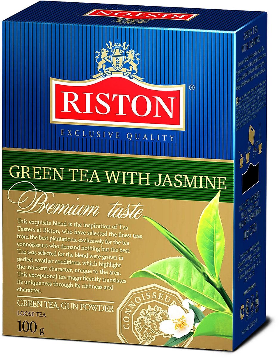 Riston с Жасмином зеленый листовой чай, 100 г4792156002248 Riston с Жасмином зеленый листовой чай, 100 г4792156002248Зеленый чай Riston с добавлением лепестков жасмина. Ярко выраженный золотистый настой напитка с особым утонченным вкусом и восхитительным цветочным ароматом жасмина дарит ощущение свежести и бодрости в течение всего дня.