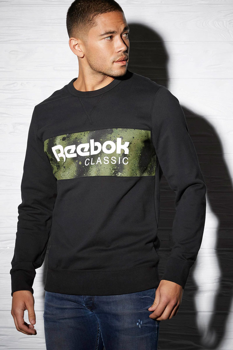 Свитшот мужской Reebok F Spray Camo Archiv, цвет: черный. AY0829. Размер S (44/46)AY0829 Свитшот мужской Reebok F Spray Camo Archiv, цвет: черный. AY0829. Размер S (44/46)AY0829Мужской свитшот Reebok F Spray Camo Archiv выполнен из высококачественного материала. Эта модель создана специально для вас. Идеальный вариант как для тренировки, так и для обычной прогулки. Облегающий крой выгодно подчеркивает фигуру.