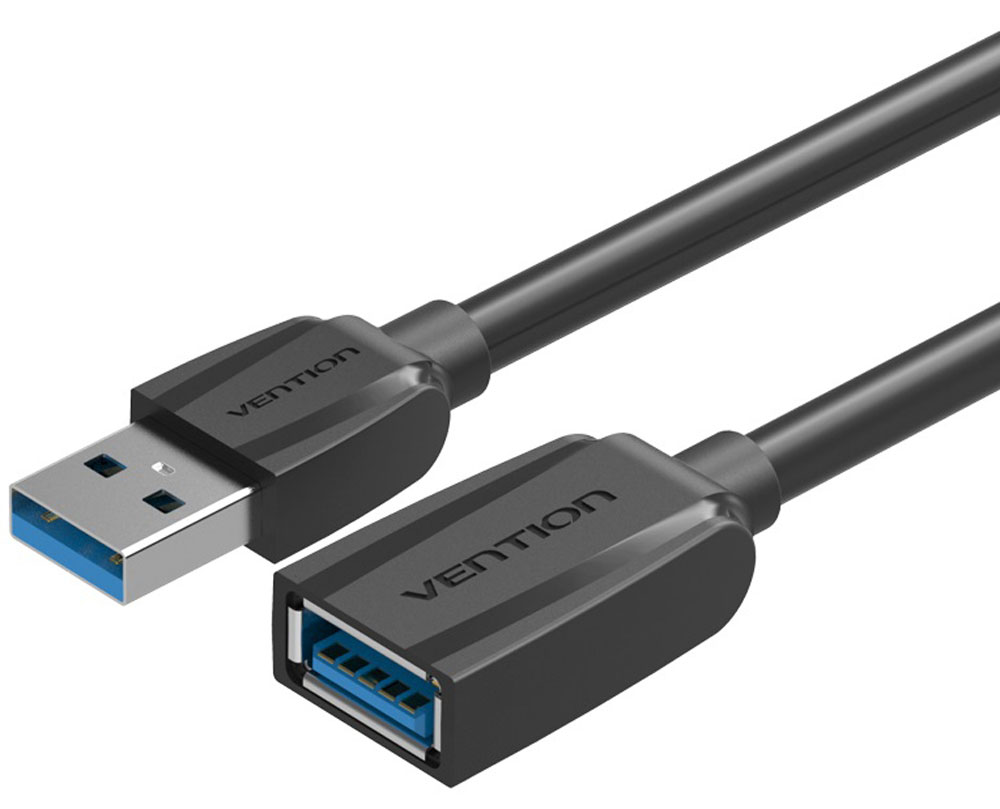 Vention VAS-A45-B050 Black Edition USB 3.0 AM/AF, Black кабель-удлинитель (0,5 м)