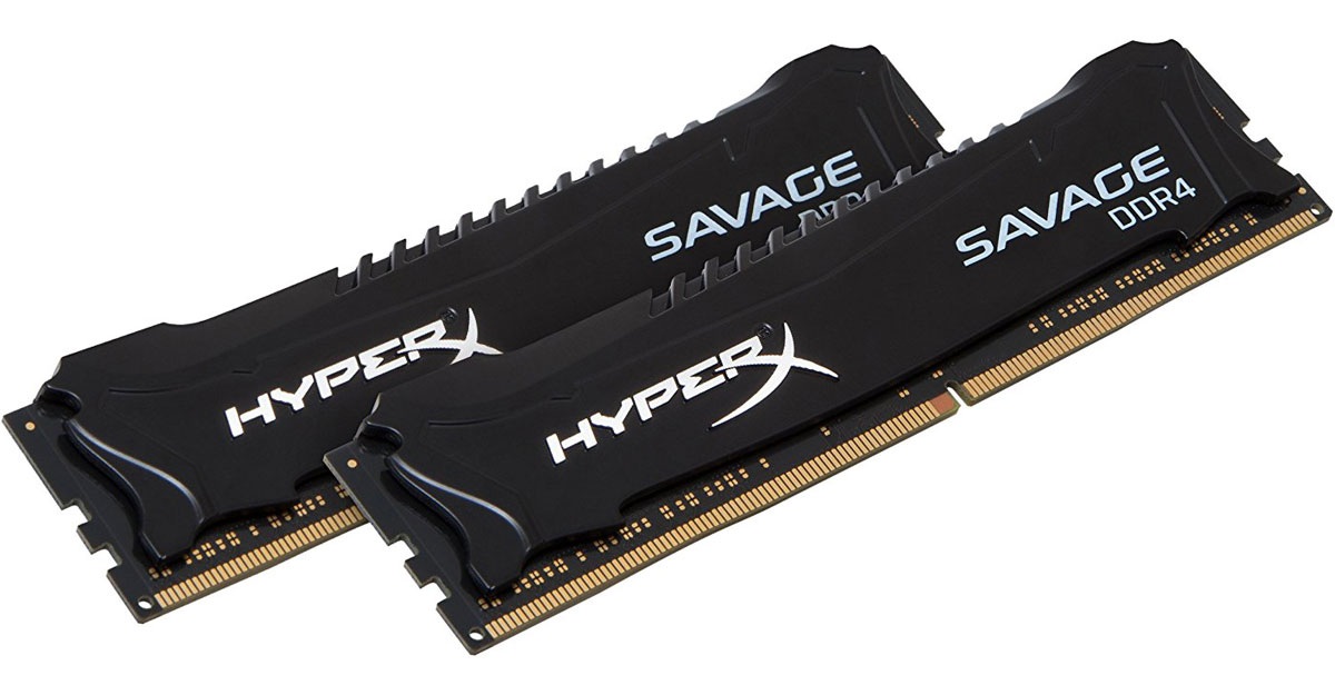 Kingston HyperX Savage DDR4 DIMM 16GB (2х8GB) 2800МГц, Black комплект модулей оперативной памяти (HX428C14SB2K2/16)HX428C14SB2K2/16 Kingston HyperX Savage DDR4 DIMM 16GB (2х8GB) 2800МГц, Black комплект модулей оперативной памяти (HX428C14SB2K2/16)HX428C14SB2K2/16Модули памяти HyperX Savage DDR4 сочетают высокую скорость и низкие значения тайминга и являются отличным дополнением к 2-, 4-, 6- и 8-ядерным процессорам Intel для повышения скорости редактирования видео, 3D-рендеринга, гейминга и AI-процессинга. Благодаря скорости 2800 МГц и латентности CL14, модули памяти оптимально подходят для использования с чипсетами Intel серии 100 и системными платами X99. Кроме того, ониотличаются исключительной простотой разгона, без необходимости регулировки таймингов в BIOS.Модули памяти HyperX Savage DDR4 имеют более низкое энергопотребление по сравнению с памятью DDR3 при напряжении всего 1,2 или 1,35 В. Их низкопрофильный, асимметричный и стильный теплоотвод из литого алюминия может устанавливаться под крупными вентиляторами и обеспечивает улучшенное рассеяние тепла, предотвращая перегрев вашей системы. А его привлекательный внешний вид эффектно дополняет дизайн современного компьютерного оборудования, выделяя вашу систему среди систем со стандартными квадратными компонентами. Теплоотвод черного цвета и аналогичная по цвету печатная плата изготовлены из качественного алюминиевого материала и имеют специальную отделку.Параметры XMP:JEDEC: DDR4-2133 CL15-15-15 @1.2VXMP Profile #1: DDR4-2800 CL14-16-16 @1.35VXMP Profile #2: DDR4-2666 CL14-15-15 @1.35V
