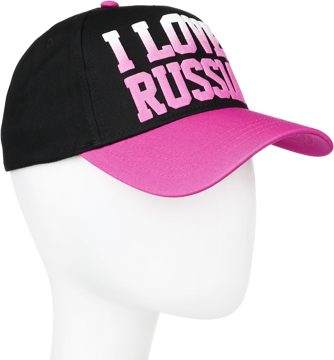 Бейсболка Robin Ruth, цвет: черный, розовый. CRUS112-B. Размер универсальный