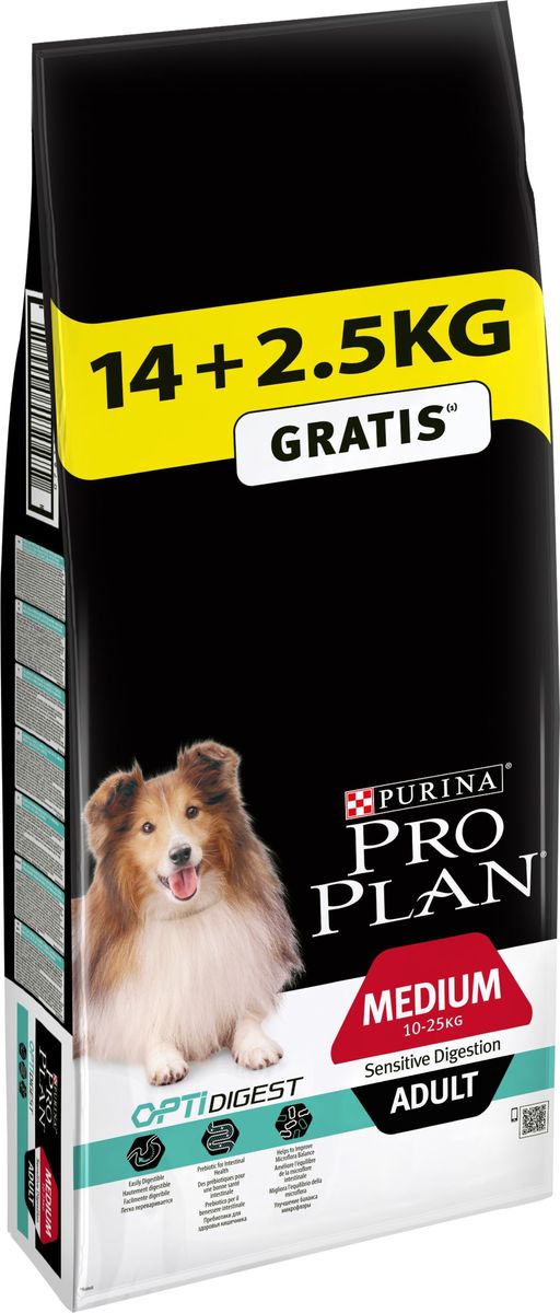 Корм сухой Pro Plan Adult Digestion, для собак с чувствительным пищеварением, с ягненком и рисом, 14 кг + 2,5 кг в подарок12278340 Корм сухой Pro Plan Adult Digestion, для собак с чувствительным пищеварением, с ягненком и рисом, 14 кг + 2,5 кг в подарок12278340Сухой корм Pro Plan Adult Digestion - полнорационный сбалансированный корм для взрослых собак средних пород с чувствительным пищеварением. Ветеринарные врачи и специалисты по кормлению компании Purina используют данные научных исследований для развития особых инноваций, продлевающих здоровую жизнь вашего питомца. Основываясь на передовых научных разработках, Pro Plan обеспечивает сбалансированное питание, чтобы ваш питомец прожил долгую, здоровую и счастливую жизнь. Содержит кусочки ягненка в качестве основного ингредиента, которые готовятся специальным методом, позволяющим сохранить их питательную ценность и вкусовые качества.Содержит тщательно отобранные ингредиенты, обеспечивающие достаточное содержание питательных веществ и высокую усвояемость.Имеет в составе высокий уровень витаминов, минеральных и питательных веществ для соответствия нуждам питомца на разных стадиях развития и при разном образе жизни. Способствует росту числа бифидобактерий и нормализации микрофлоры кишечника. Кожа и шерсть. Благодаря основным питательным веществам, таким как жирные кислоты омега-3 и омега-6, у собаки сохраняется здоровая кожа и густая блестящая шерсть, которые защищают ее от воздействия неблагоприятных внешних факторов. Состав: ягненок (14%), пшеница, кукуруза, сухой белок птицы, кукурузная мука, кукурузный глютен, рис (4%), сухая мякоть свеклы, животный жир, вкусоароматическая кормовая добавка, яичный порошок (1,5%), минеральные вещества, рыбий жир, витамины и антиоксиданты.Добавленные вещества: МЕ/кг: витамин A: 36 600; витамин D3: 1190; витамин E: 615; мг/кг: витамин C: 200; железо: 95,1; йод: 2,4; медь: 14,8; марганец: 44,8; цинк: 178; селен: 0,15.Гарантируемые показатели: белок: 26,0%; жир: 16,0%; сырая зола: 7,5%; сырая клетчатка: 2,0%; Омега3 жирные кислоты:0,3%; Омега6 жирные кислоты: 2,1%.Вес: 3 кг.Товар сертифицирован.