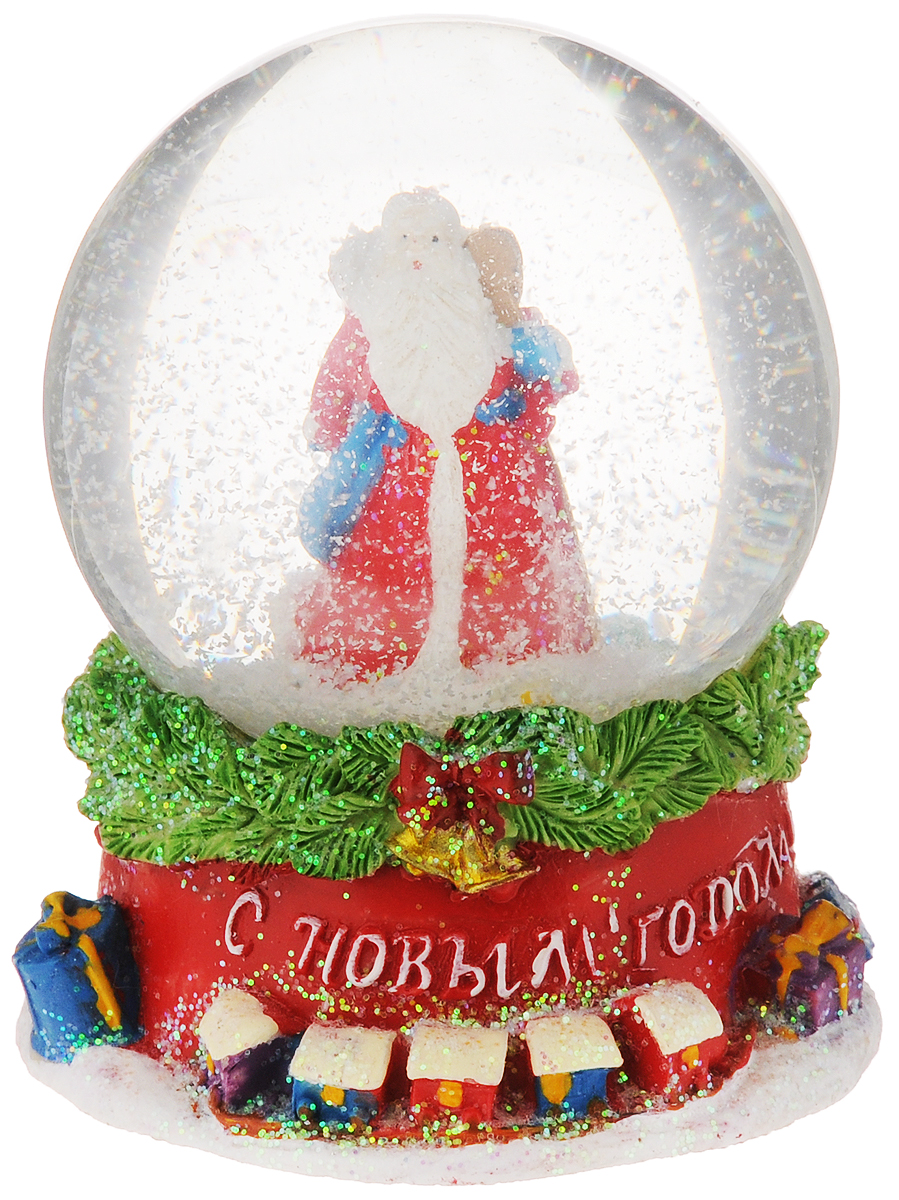 Фигурка новогодняя Magic Time Дед мороз с посохом, с водяным шаром38355 Фигурка новогодняя Magic Time Дед мороз с посохом, с водяным шаром38355Оригинальная новогодняя фигурка Дед мороз с посохом прекрасно подойдет для праздничного декора вашего дома. Водяной шар представляет собой прозрачную сферу с безопасной и нетоксичной жидкостью внутри. Шар помещен на подставку, выполненную из полирезины. Шар оформлен фигуркой деда мороза. Если потрясти фигурку, то маленькие снежинки и блестки придут в движение, создавая имитацию снегопада. Такая фигурка поможет вам украсить дом в преддверии Нового года, а также станет приятным подарком, который надолго сохранит память этого волшебного времени года.