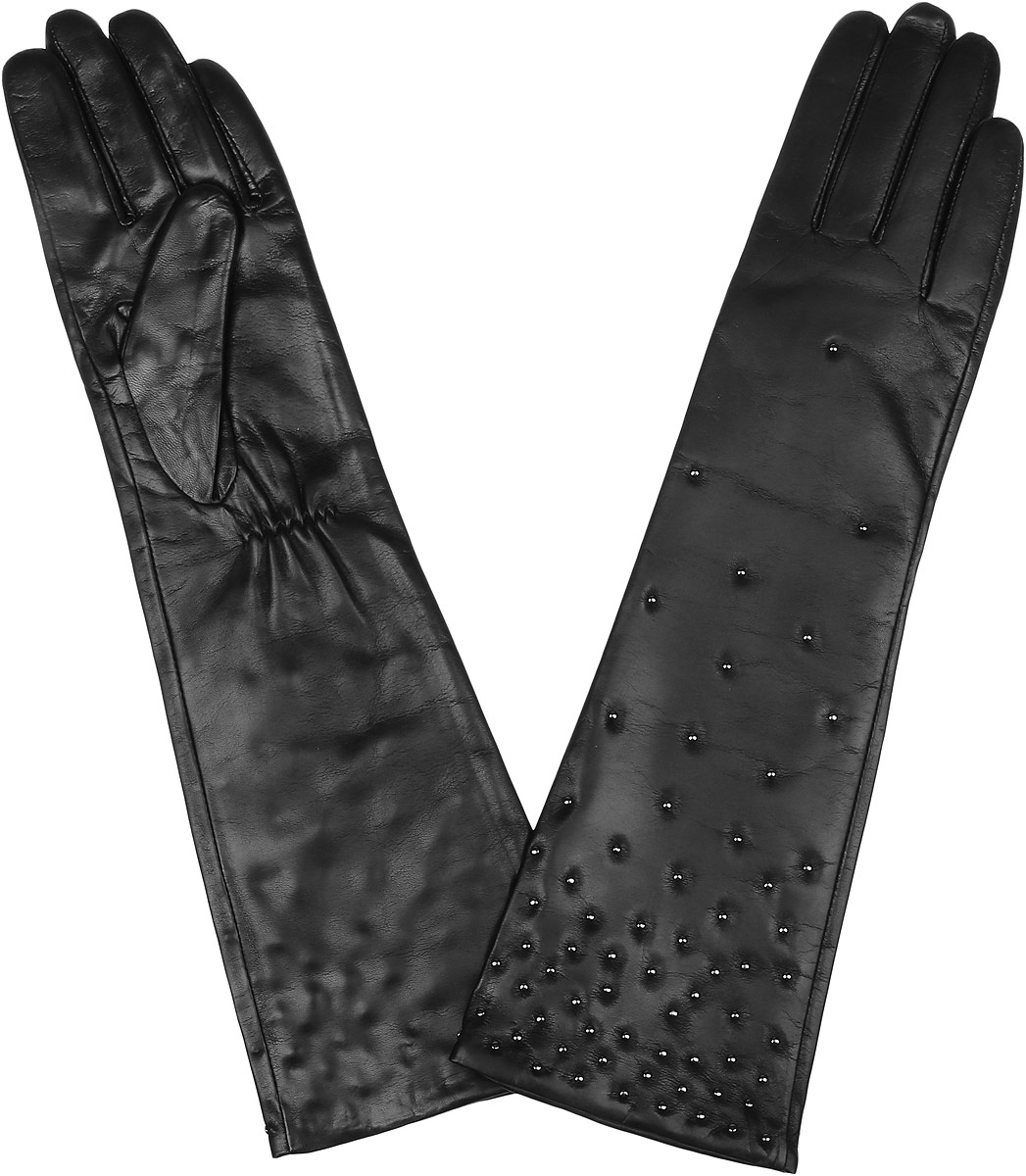 Перчатки женские Fabretti, цвет: черный. 9.89-1. Размер 6,5