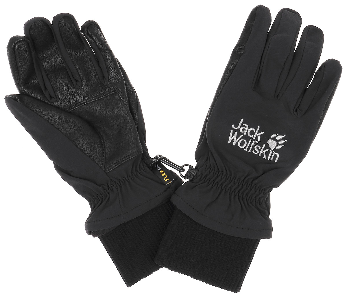 Перчатки Jack Wolfskin Flexshield Basic Glove, цвет: черный. 1906021-6000. Размер L (23,5-25,5)1906021-6000 Перчатки Jack Wolfskin Flexshield Basic Glove, цвет: черный. 1906021-6000. Размер L (23,5-25,5)1906021-6000Теплые, хорошо дышащие мужские перчатки Wolfskin Flexshield Basic Glove сохранят тепло и комфорт при ветре и в зимнюю непогоду. Модель выполнена из материала FLEXSHIELD BASIC GLOVE - софтшелл для холодного времени года. Они обладают водостойкими и непродуваемыми свойствами и особенно хорошо дышат, чтобы ваши руки оставались на улице сухими и теплыми. Перчатки изготовлены из биэластичного материала, поэтому они повторяют все ваши движения и подойдут для любого активного похода.Внутренняя сторона модели выполнена из теплой подкладки с функцией регулирования влажности, обеспечивающую дополнительное тепло. Дополнена модель фирменной нашивкой с названием бренда.