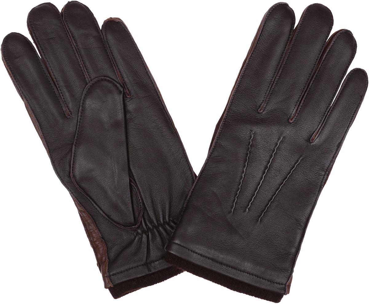 Перчатки мужские Fabretti, цвет: шоколадный. 12.48-2. Размер 8