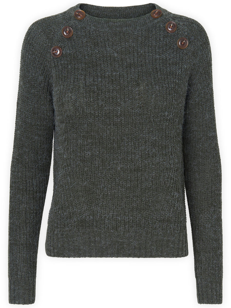 Джемпер женский Vero Moda Denim, цвет: темно-оливковый. 10158010. Размер L (46)10158010_Peat Джемпер женский Vero Moda Denim, цвет: темно-оливковый. 10158010. Размер L (46)10158010_PeatОригинальный женский джемпер Vero Moda изготовлен из высококачественной пряжи из акрила и нейлона. Модель с круглым вырезом горловины и длинными рукавами великолепно подойдет для создания современного образа в стиле Casual. Горловина, манжеты рукавов и низ свитера связаны резинкой. Спереди модель застегивается на пуговицы.