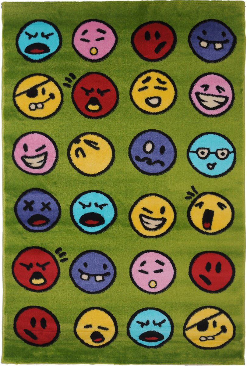 Ковер детский Kamalak Tekstil Emoji, прямоугольный, 100 x 150 смУКД-2028 Ковер детский Kamalak Tekstil Emoji, прямоугольный, 100 x 150 смУКД-2028Детский ковер Kamalak Tekstil Emoji изготовлен из высококачественного полипропилена.Полипропилен износостоек, нетоксичен, не впитывает влагу, не провоцирует аллергию. Структура волокна в полипропиленовых коврах гладкая, поэтому грязь не будет въедаться и скапливаться на ворсе. Практичный и износоустойчивый ворс не истирается и не накапливает статическое электричество. Ковер обладает хорошими показателями теплостойкости и шумоизоляции. Оригинальный рисунок позволит гармонично оформить интерьер детской комнаты. За счет невысокого ворса ковер легко чистить. При надлежащем уходе синтетический ковер прослужит долго, не утратив ни яркости узора, ни блеска ворса, ни упругости. Самый простой способ избавить изделие от грязи - пропылесосить его с обеих сторон (лицевой и изнаночной). Влажная уборка с применением шампуней и моющих средств не противопоказана. Хранить рекомендуется в свернутом рулоном виде.