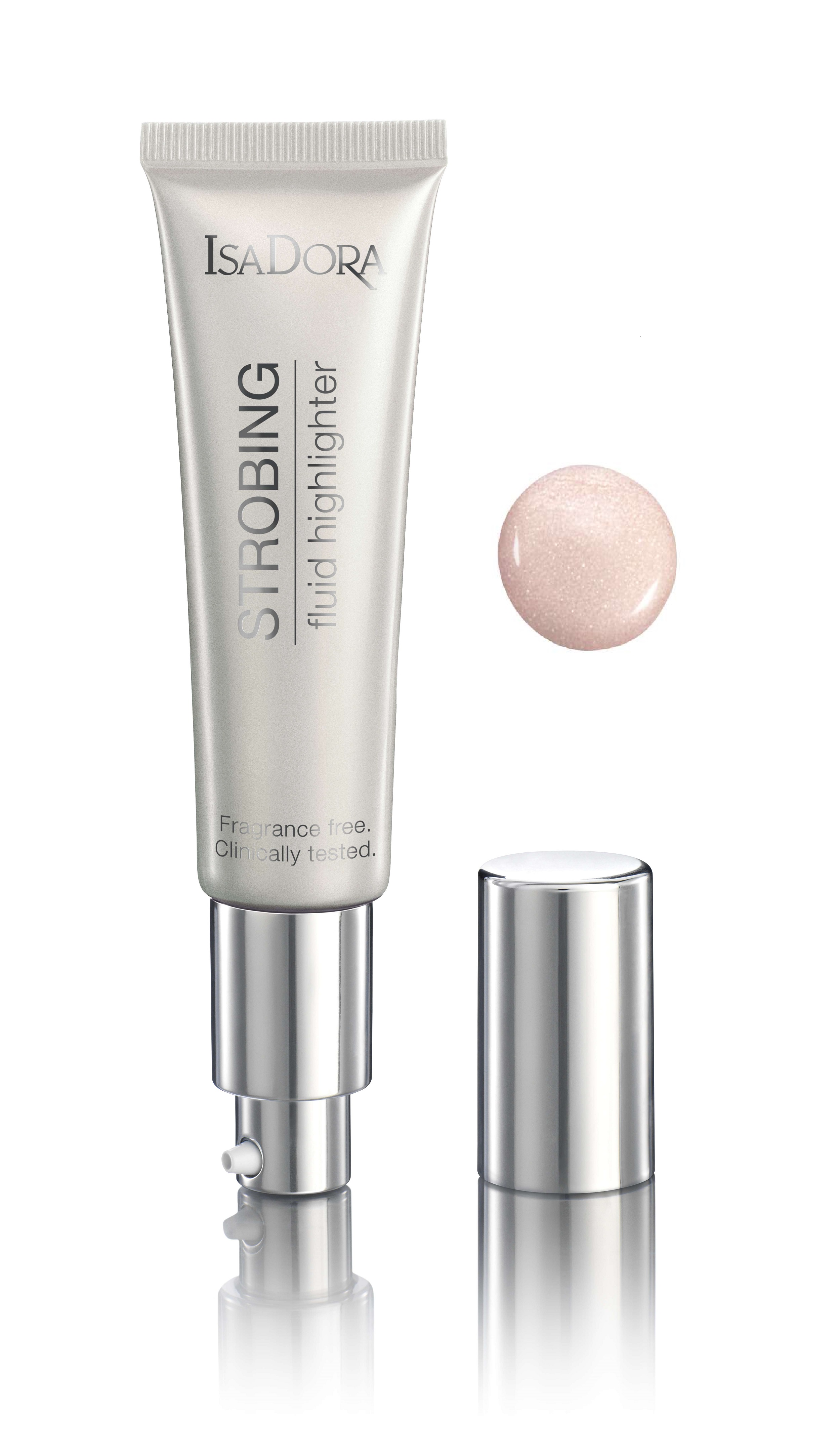 Isadora жидкий хайлайтер-флюид Strobing fluid highlighter 80 35мл124380 Isadora жидкий хайлайтер-флюид Strobing fluid highlighter 80 35мл124380Придайте макижу модный эффект стробинга с помощью прозрачного флюида с легкой тающей текстурой! Он ложится на лицо сияющей вуалью, делая кожу сияющей и придавая ей здоровый ви. Благодаря эффекту мягкого фокусафлюид визуально скрывает морщинки и несовершенства кожи. Используйте самостоятельно, чтобы выделить определенные участки лица, или смешайте с тональным кремом для придания коже сияния. Состав средства обладает улажняющей формулой с глицерином. Для удобства в нанесении - компактная гигиеничная упаковка с мини помпой.