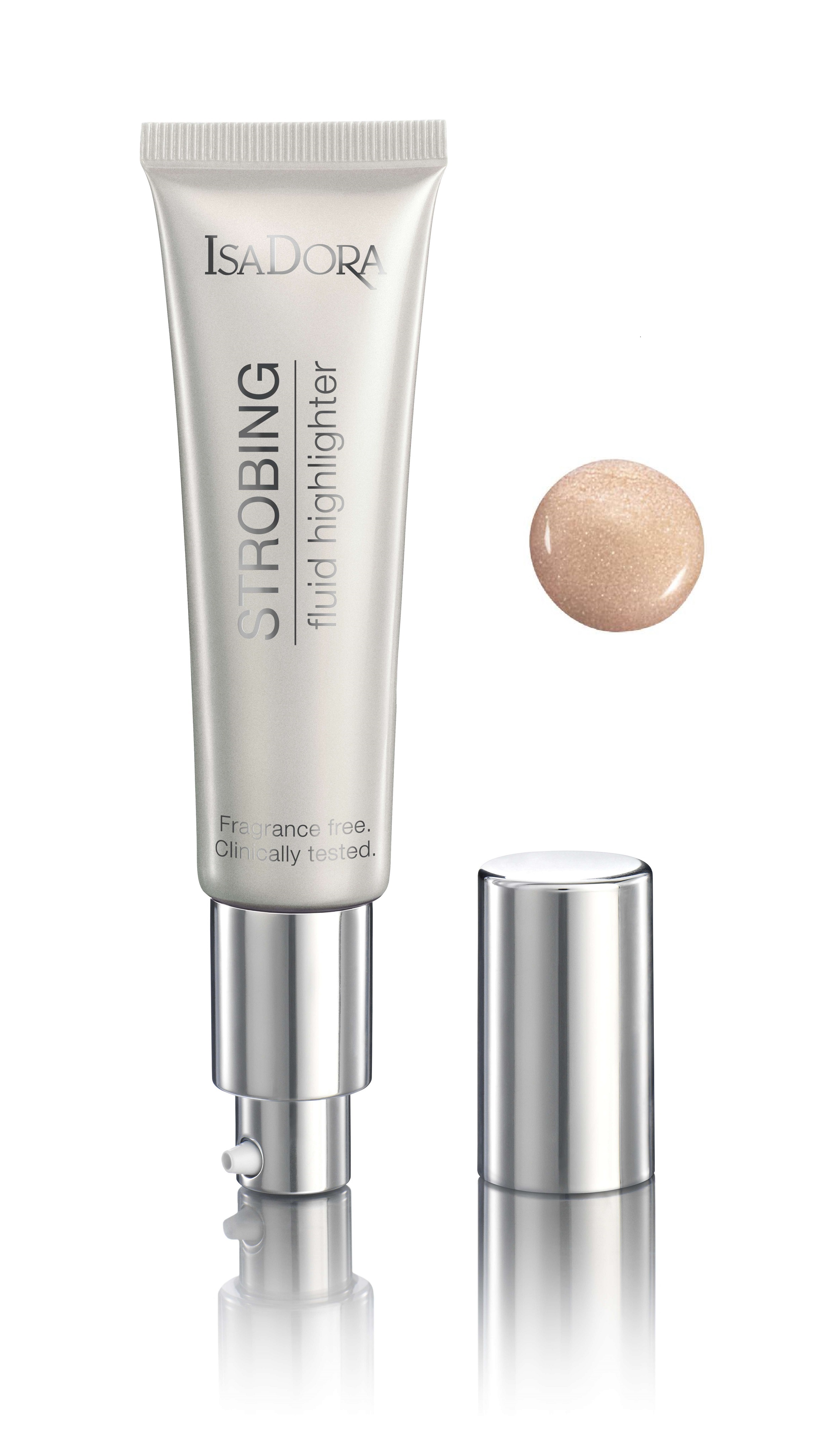 Isadora жидкий хайлайтер-флюид Strobing fluid highlighter 81 35мл124381 Isadora жидкий хайлайтер-флюид Strobing fluid highlighter 81 35мл124381Придайте макижу модный эффект стробинга с помощью прозрачного флюида с легкой тающей текстурой! Он ложится на лицо сияющей вуалью, делая кожу сияющей и придавая ей здоровый ви. Благодаря эффекту мягкого фокусафлюид визуально скрывает морщинки и несовершенства кожи. Используйте самостоятельно, чтобы выделить определенные участки лица, или смешайте с тональным кремом для придания коже сияния. Состав средства обладает улажняющей формулой с глицерином. Для удобства в нанесении - компактная гигиеничная упаковка с мини помпой.