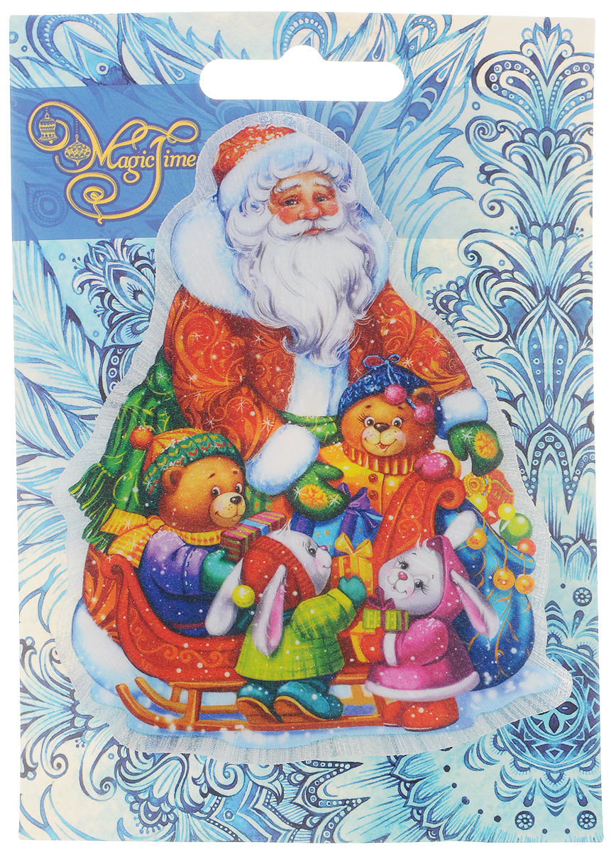 Украшение новогоднее Magic Time Новогоднее настроение, со светодиодной подсветкой, 11 x 10 x 3 см42197 Украшение новогоднее Magic Time Новогоднее настроение, со светодиодной подсветкой, 11 x 10 x 3 см42197Оригинальное новогоднее украшение Magic Time Новогоднее настроение выполнено из ПВХ. С помощью специальной вакуумной присоски украшение можно прикрепить почти на любую плоскую поверхность. Светодиодная подсветка создаст атмосферу волшебства и ощущение праздника.Такой сувенир оформит ваш интерьер в преддверии Нового года и создаст атмосферу уюта.Размер: 11 x 10 x 3 см;Элемент питания: LR44;Мощность: 0,06 Вт;Напряжение: 3 В.