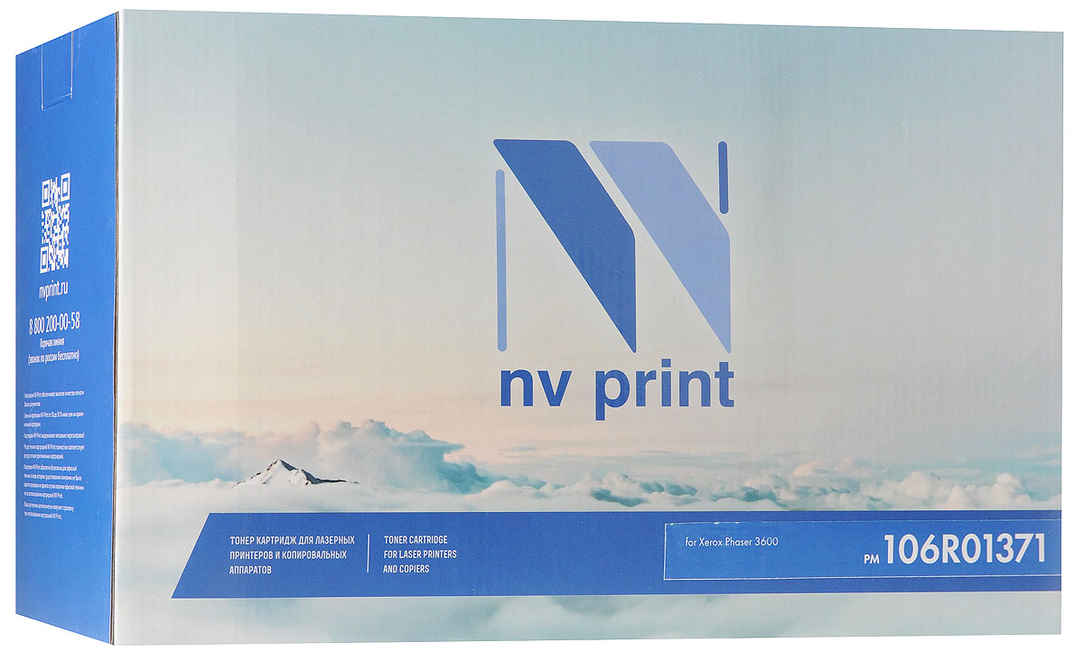 NV Print 106R01371, Black тонер-картридж для Xerox Phaser 3600NV-106R01371 NV Print 106R01371, Black тонер-картридж для Xerox Phaser 3600NV-106R01371Совместимый лазерный картридж NV Print 106R01371 для печатающих устройств Xerox - это альтернатива приобретению оригинальных расходных материалов. При этом качество печати остается высоким. Картридж обеспечивает повышенную чёткость чёрного текста и плавность переходов оттенков серого цвета и полутонов, позволяет отображать мельчайшие детали изображения.Лазерные принтеры, копировальные аппараты и МФУ являются более выгодными в печати, чем струйные устройства, так как лазерных картриджей хватает на значительно большее количество отпечатков, чем обычных. Для печати в данном случае используются не чернила, а тонер.