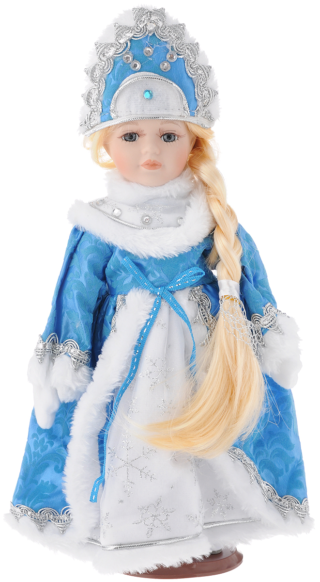 Кукла декоративная Феникс-Презент Снегурочка ариша, 30 см39083 Кукла декоративная Феникс-Презент Снегурочка ариша, 30 см39083Новогодняя декоративная фигурка Снегурочка Ариша прекрасно подойдет для праздничного декора вашего дома. Сувенир изготовлен из высококачественных материалов. Фигурка выполнена в виде Снегурочки. Одежда из текстиля украшена красивым узором. У куклы тело мягкое набивное. Голова, руки и ноги выполнены из керамики. К фигурке прилагается удобная подставкаТакая оригинальная фигурка оформит интерьер вашего дома или офиса в преддверии Нового года. Оригинальный дизайн и красочное исполнение создадут праздничное настроение. Кроме того, это отличный вариант подарка для ваших близких и друзей.Высота фигурки: 30 см.