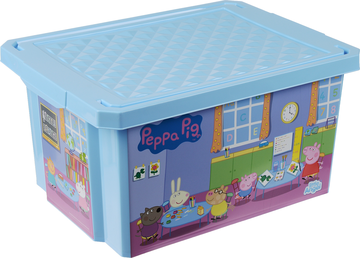 Коробка для хранения Little Angel Peppa Pig, цвет: голубой, 40 х 30 х 21 смLA0023РРГЛ_голубой Коробка для хранения Little Angel Peppa Pig, цвет: голубой, 40 х 30 х 21 смLA0023РРГЛ_голубойКоробка для хранения Little Angel Peppa Pig, выполненная из высококачественного пластика, идеально подойдет для хранения игрушек, канцелярских принадлежностей и других мелких предметов. Изделие украшено ярким изображением известного персонажа мультфильмов. Коробка оснащена крышкой.Декоративная коробка поможет хранить все в одном месте, а также защитить вещи от пыли, грязи и влаги.Размер коробки: 40 х 30 х 21 см.